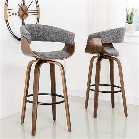 bar stools metal legs grey fabric back rest arm rests|Amazon.com: Metal And Fabric Bar Stool.